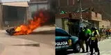 “Estamos cansados”: vecinos de Ate prendieron fuego a moto lineal de delincuentes [VIDEO]
