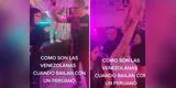 Peruano baila con venezolanas, pero lo dejan 'chiquito' y singular escena es viral en TikTok