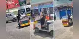 Captan a peruanos a bordo de singular vehículo en la calle y deja en shock a usuarios: “Con placa todavía”