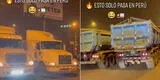 Peruanos realizan ‘piques’ a bordo de camiones de carga en Canta Callao y los trolean: “Rápidos y furiosos”