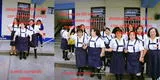 Señoras se visten después de 50 años el uniforme de su colegio [VIDEO]