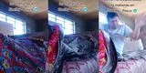 Peruano que vive en Pasco revela con cuántas frazadas duerme en la noche para no sentir el intenso frío y es viral [VIDEO]