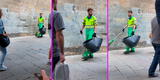 Joven se enamorada a primera vista de trabajador de limpieza en España: “Díganle que sigo enamorada” [VIDEO]