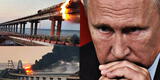 Ucrania da golpe a Putin: fuerte explosión colapsa puente de Kerch, ruta vital que une Crimea con Rusia