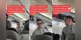 Peruano encuentra a su jefe que le negó las vacaciones en el mismo avión y su reacción es viral en TikTok