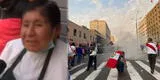 "Se llevaron todo": Manifestantes roban gaseosas a humilde vendedora ambulante en la marcha contra Pedro Castillo