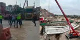 Lurín: ingeniero y obrero se agarran a golpes tras derrumbe del nuevo puente [VIDEO]