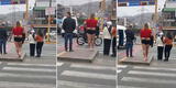 Captan a mujer usando peculiar ropa en plena calle de Los Olivos y usuarios en TikTok generan polémica [VIDEO]