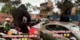 "Gorila" causa tráfico en una calle de Lima y escena se viralizó :  "Vino a poner orden" [VIDEO]