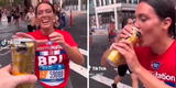 Mujer la rompe en maratón, pero en vez de pedir rehidratante recibe una 'chela'