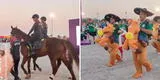 Hinchada mexicana se une a policía montada de Qatar: "¿De dónde sacaron los caballos?" [VIDEO]