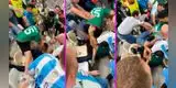 Hinchas de Argentina y México se agarran a puñetes en pleno estadio y pelea es viral [VIDEO]