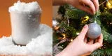 Cómo hacer nieve casera para tu árbol de navidad en simples pasos [VIDEO]