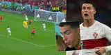 Cristiano Ronaldo, desde la banca, queda en SHOCK tras gol de Marruecos y usuarios reaccionan: "No lo cree"