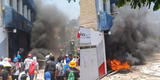 Arequipa: manifestantes queman y destruyen sedes de Fiscalía y Poder Judicial en Camaná