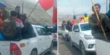 Gran cantidad de camionetas trasladan a manifestantes en Arequipa, ¿cómo las financian?
