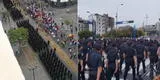 Cercado de Lima: registran cientos de efectivos policiales que resguardarán las calles ante protestas [VIDEO]