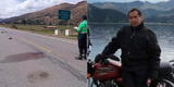 Cusco: policía fallece tras colisionar su moto contra piedras dejadas en carretera tras protestas [VIDEO]