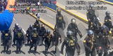 Señora bendice a los efectivos policiales en medio de las protestas: "Ellos tienen familia que los espera"