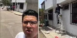 Albañil peruano se confunde de casa y pinta la pared del vecino: "¡Que te lo pague él!" [VIDEO]