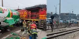 Ate: Reportan gran congestión vehicular tras choque de cisterna con ferrocarril y bomberos piden “paciencia”
