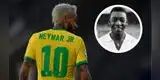 Neymar recoge trofeo para Pelé como el 'Jugador de la historia'