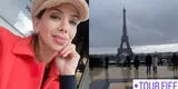 Mónica Cabrejos llega a la torre Eiffel, pero ocurre lo impensado: "Me obliga a irme"