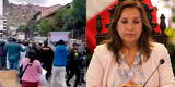 "El Cusco te repudia": Lanzan desperdicios al vehículo de Dina Boluarte y por poco la acorralan