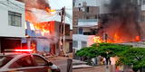 Chorrillos: fuerte incendio consume vivienda y daña cables de alta tensión