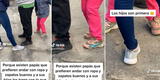 Captan a padres con buenos calzados, pero a su hija no y en TikTok los critican: "Los hijos son primero"