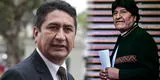 Evo Morales y Vladimir Cerrón son investigados por el presunto delito de traición de la patria, informó la Fiscalía