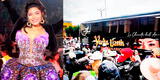 Yarita Lizeth en pie de lucha brinda su bus a manifestantes que viajan de Juliaca a Lima