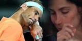 Esposa de Rafael Nadal llora al ver que tenista español es eliminado en segunda ronda del AO