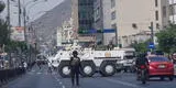 Toma de Lima: tanques de la Policía ingresan a la avenida Abancay