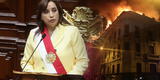 Dina Boluarte anuncia mensaje a la Nación tras la Toma de Lima e incendio en Plaza San Martín