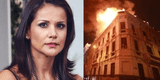 Mónica Sánchez tras incendio en Plaza San Martín: "Que todo acto vandálico sea investigado y sancionado"