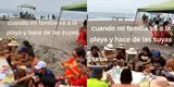 Familia hace una 'fosa' para comer en la playa y escena se vuelve viral en TikTok