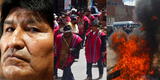 ¿Quiénes son los ‘Ponchos Rojos’, el grupo radical vinculado a Evo Morales que estaría detrás de las protestas?