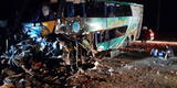 Arequipa: Bus con 40 pasajeros choca, frontalmente, contra tráiler y deja como resultado 6 fallecidos