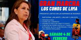 "Renuncia Dina": Conoce las rutas de la gran marcha "Los conos de Lima" de hoy sábado 4 de febrero