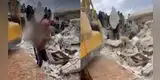 Mujer da luz a un bebé  en medio de los escombros tras el fuerte terremoto en Turquía