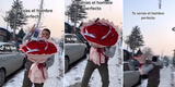 Sorprende a su pareja con rosas y iPhone en San Valentín, pero comete tremendo blooper y es viral