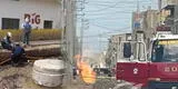 Incendio en Chiclayo: desconocidos lo provocaron al quemar basura dentro de una excavación de tubería de gas