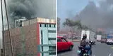 La Victoria: reportan incendio en edificio situado cerca a Gamarra y bomberos luchan para controlarlo