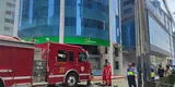 Miraflores: incendio en MiBanco genera alarma y convoca a varias unidades de bomberos