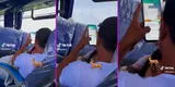 “Amiga date cuenta”: Captan a joven viajando con su novia y chateando con otra en el bus