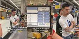 Mujer capta la cara de su esposo al ver que la cuenta del supermercado pasa los 100 soles y es viral en TikTok