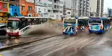 Jesús María: avenida Brasil amanece inundada por las lluvias y buses se arriesgan yendo a toda velocidad