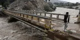 Chosica: vecinos aterrados ante el inminente colapso del puente Caracol tras aumento del caudal del río