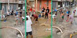 Vecinos se unen para limpiar vecindario tras fuertes lluvias y se ganan la admiración en TikTok